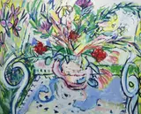 Elizabeth Cope, Vase Of Wild Flowers Ii, Oil on board