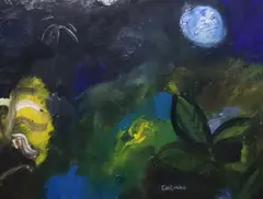 Eamon Colman, Blue Moon, Oil on board