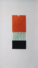 John Noel Smith, United - Orange, Green & Black, Etching & carborundum