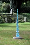 Killian Schurmann, Frozen Fountain, Blown glass on a granite plinth
