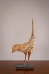 Cheryl Brown, Feeding Hen, Bronze