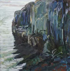 Jill Dennis, Cliffs And Sea, 1993, Oil on canvas