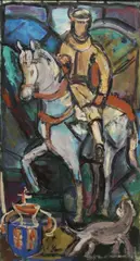 The Warrior by Evie Hone, Gouache, sold Mar 2021