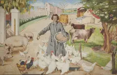 Margaret Clarke, The Irish Farm, Oil on board