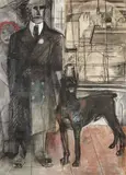 Charles Cullen, In The City, Mixed media