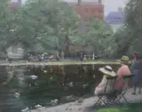 Darius Joseph MacEgan, St. Stephens Green, Oil on board