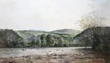Charles Cundall, Fishing On The Riverbank