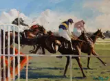 John Fitzgerald, Over The Last, Cheltenham, Oil on panel