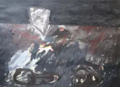 Inis by Michael Mulcahy, Oil on canvas paper, sold Mar 2021