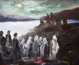 Edward Augustine McGuire, Pilgrims, Oil on canvas