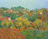 Desmond Carrick, Rolling Hills, Nerja, Oil on board (unframed)