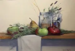 James English, Still Life With Lavender, Oil on canvas