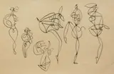 Colin Middleton, Dancers, Pen on paper