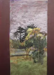 Dublin Landscape by Brian Bourke, Mixed media, sold Mar 2021