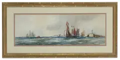 Off The Coast At Scarborough by Frank Henry Mason, Watercolour, sold Sep 2026