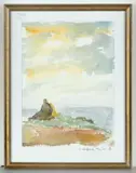 Andrew Bigham, Five Landscape Views, Watercolours and an Oil
