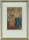 Noel Laura Nisbet, Three Large Pre-Raphaelite Works, 1984, Watercolours