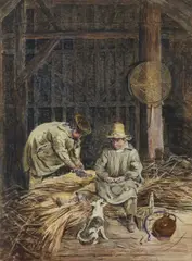 William Henry Hunt, Two Shillington Boys, Watercolour
