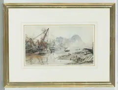 Dumbarton Rock by William Lionel Wyllie, Watercolour, sold Sep 2026