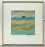 June Bennett, Green Tide, Oil on paper