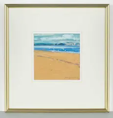June Bennett, Low Tide Study, Oil on paper