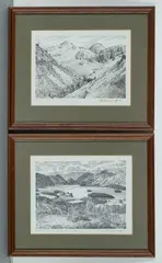 Alfred Wainwright, Derwentwater, From Castle Head & Scafell Pike, From Throstle Garth, prints