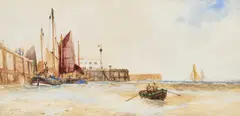 In The Harbour, Scarborough by Frank Henry Mason, Watercolour, sold Jul 2026