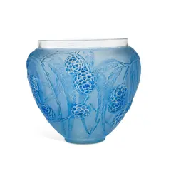 René Lalique, René Lalique (French, 1860-1945) A Nefliers Vase, Designed 1923, glass, moulded R