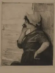 Robert Walker Macbeth, The Fisherman's Wife, pencil