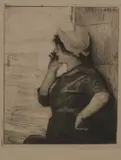 Robert Walker Macbeth, The Fisherman's Wife, pencil
