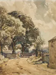 Reginald Arthur, A Yorkshire Lane, Watercolour