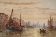 Bernard Benedict Hemy, A Pair Of Views Of North Shields, Watercolour Possibly
