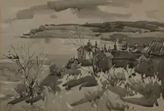 Angus Bernard Rands, Robin Hood's Bay, Watercolour
