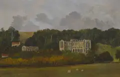 Victor Malcolm Wombwell, Rievaulx Abbey, Yorkshire, Oil on canvas board