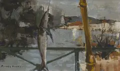 Michael Rudde, Pont D'Ardeche, Oil on canvas Unframed