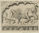 Frederick George Austin, Tomb Of A Knight, 1948, pencil Etching
