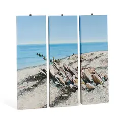 Alexander Slatter, Weathered Posts Triptych, 2005, Oil on box frames