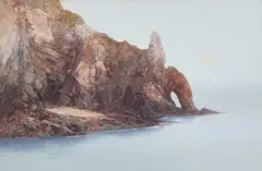 Frederick John Widgery, The Smugglers Cave, Beer, East Devon, Watercolour and gouache
