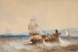 Antoine Désiré Héroult, Pulling The Nets In, Watercolour