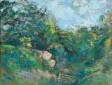 Frank Griffiths, Woodland Landscape, Oil on board