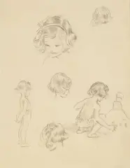 Eileen Soper, Sandcastles, Pencil