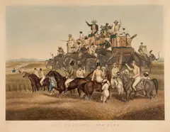 John Platt, A Set Of Four Indian Hunting Scenes: Hog Hunting, prints Published by Messrs Fores, London