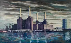 Xavier Pick, Battersea Power Station, Oil on board
