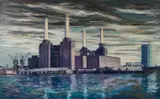 Xavier Pick, Battersea Power Station, Oil on board