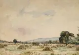 Herbert F. Royle, Hay Field, Watercolour
