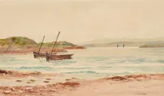 Peter MacGregor Wilson, Boats On A Scottish Loch, Watercolour