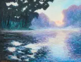 J.g Harrison, An Impressionist River Scene, 2003, Oil on canvas Unframed