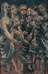 Per Krohg, Sladrerne (Les Bavardes), Olje på plate
