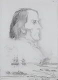Horst Janssen, Ode til J. C. Dahl, 1976, Radering