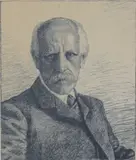 Fridtjof Nansen, Selvportrett, Litografi